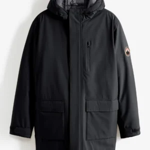 Parka imperméable en matière technique avec doublure matelassée